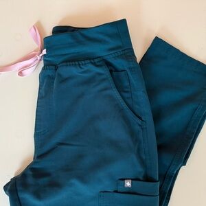 women's Caribbean Blue Yola™ High Waisted - Tall Skinny Scrub Pants - S - Tall